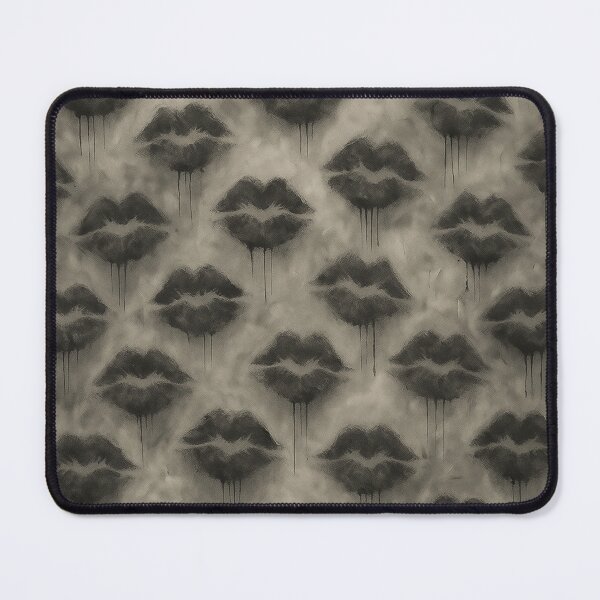 Item preview, Black and Grey Lipstick Kiss Pattern designed and sold by BoklaLab.