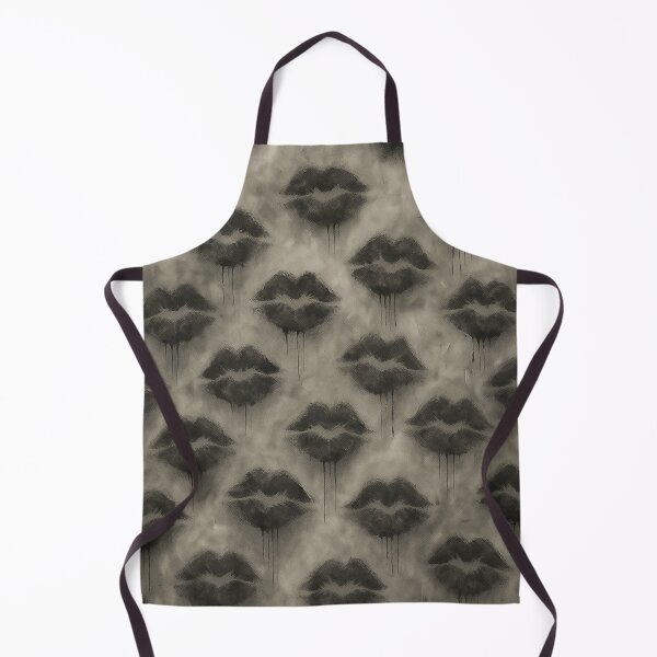 Item preview, Black and Grey Lipstick Kiss Pattern designed and sold by BoklaLab.