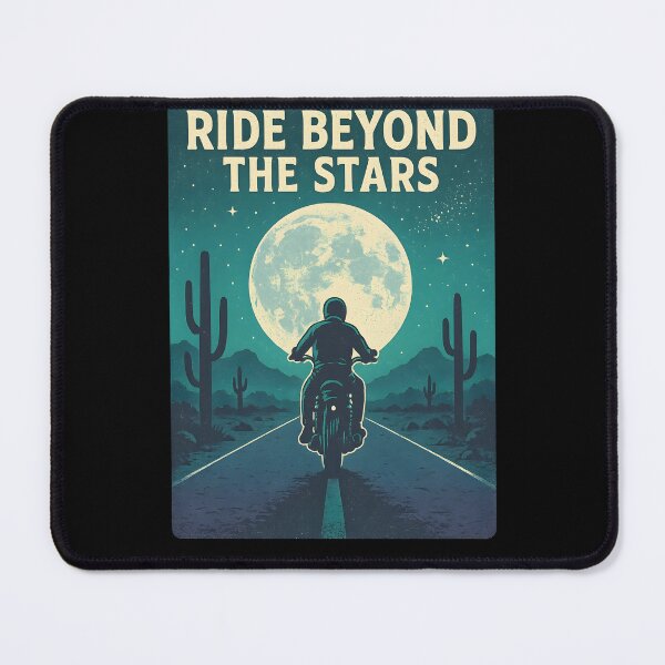 Item preview, Moonlit Highway – Vintage Motorcycle Ride designed and sold by ArcadiaSilence.