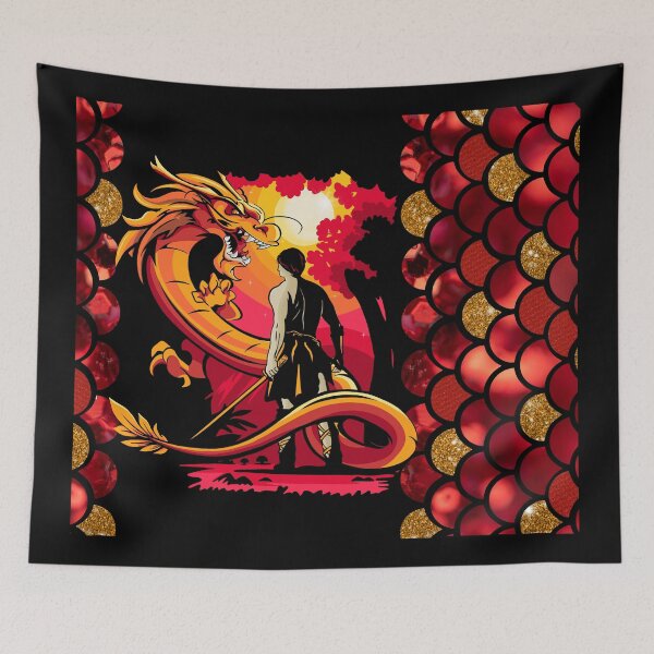 Item preview, Epic Dragon Slayer Japanese Fantasy Warrior designed and sold by Chelsealuv Krigbaum.