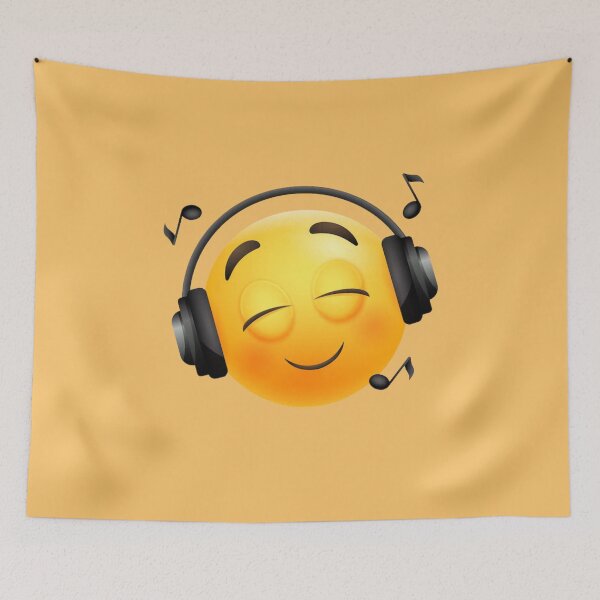 Item preview, listening music emoji design tshirt designed and sold by anandsiva2703.