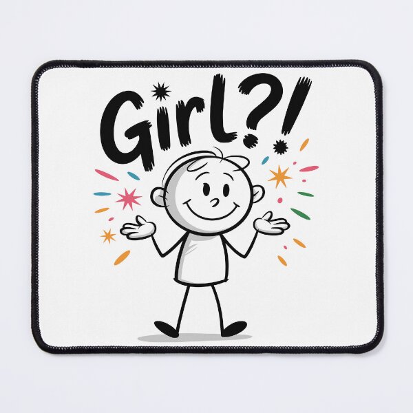 Item preview, Girl?!! Sassy Stick Figure Cartoon designed and sold by JPees.