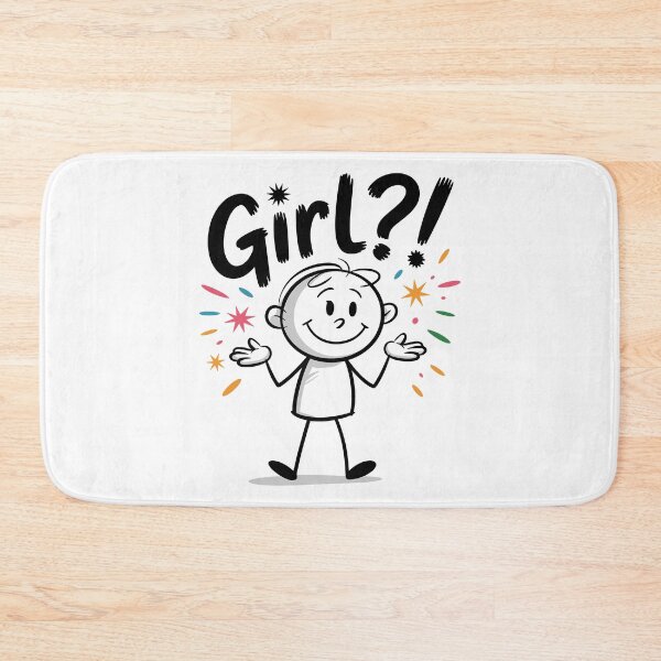 Item preview, Girl?!! Sassy Stick Figure Cartoon designed and sold by JPees.