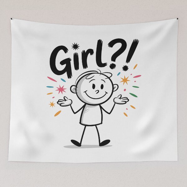 Item preview, Girl?!! Sassy Stick Figure Cartoon designed and sold by JPees.