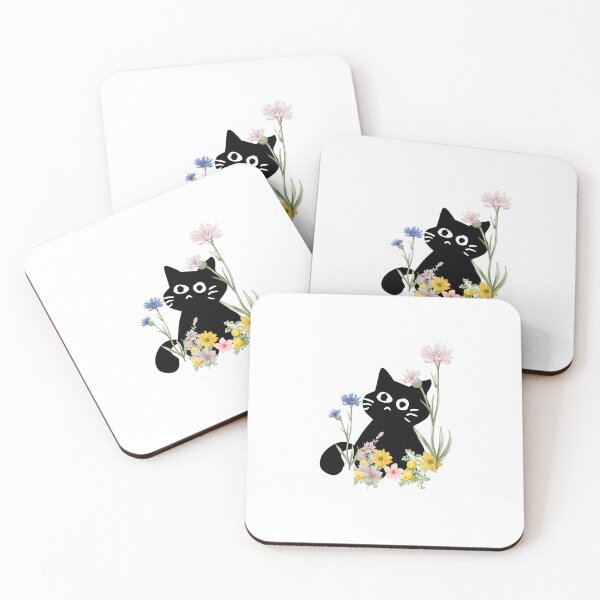 Item preview, "Flowery Black Cat" designed and sold by Your Dream.