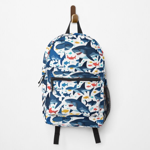 Item preview, Aesthetic Colorful Sharks Pattern – Bold Ocean Pop Art designed and sold by creativerooney.