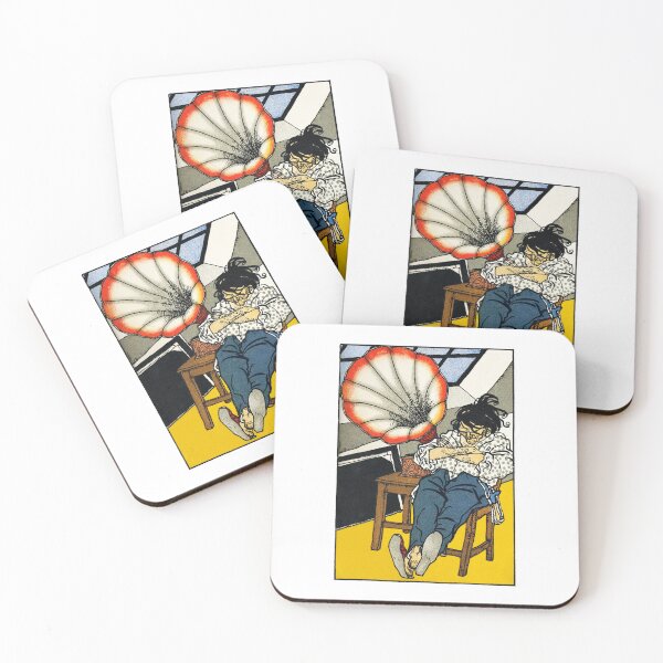 Item preview, Person Relaxing in Interior with Vintage Speaker Background designed and sold by portokalis.