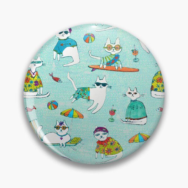 Item preview, Gatos garabatos de verano designed and sold by ClareMDesign.