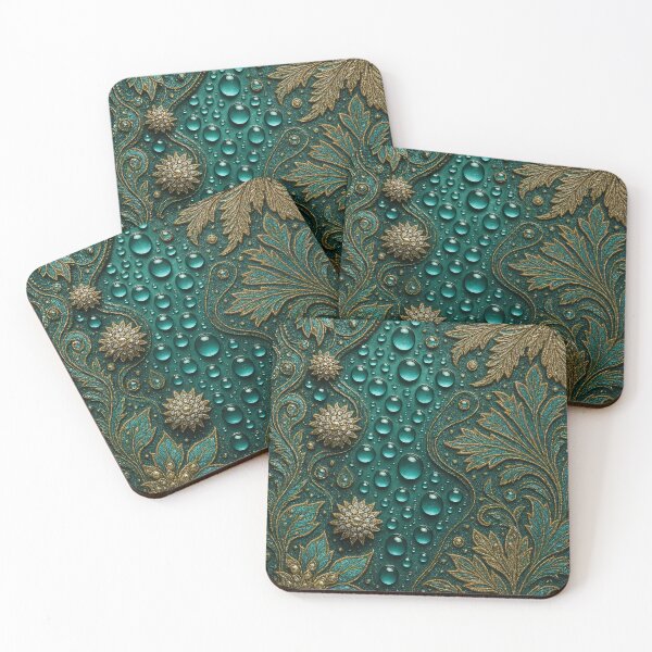 Item preview, Golden Teal Elegance designed and sold by Kaleidoscope Print.