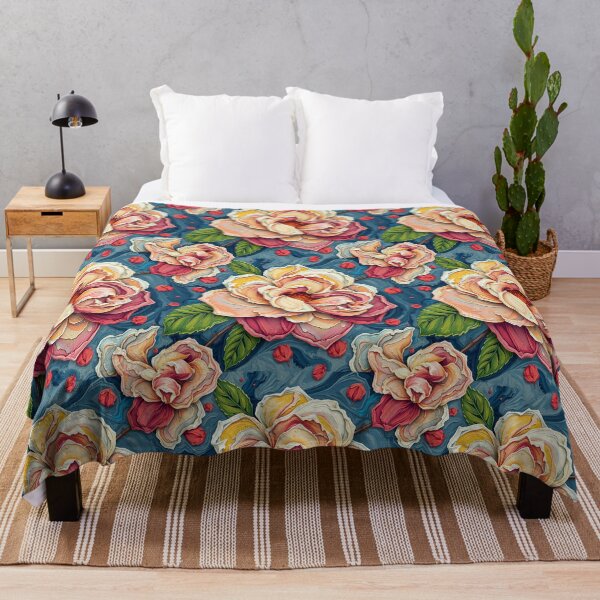 Item preview, White Peony Oil Painting Pattern home Decor, flowers t-shirt design designed and sold by TheGaliyaStudio.