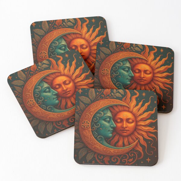 Item preview, Cosmic Sun and Moon designed and sold by Kaleidoscope Print.