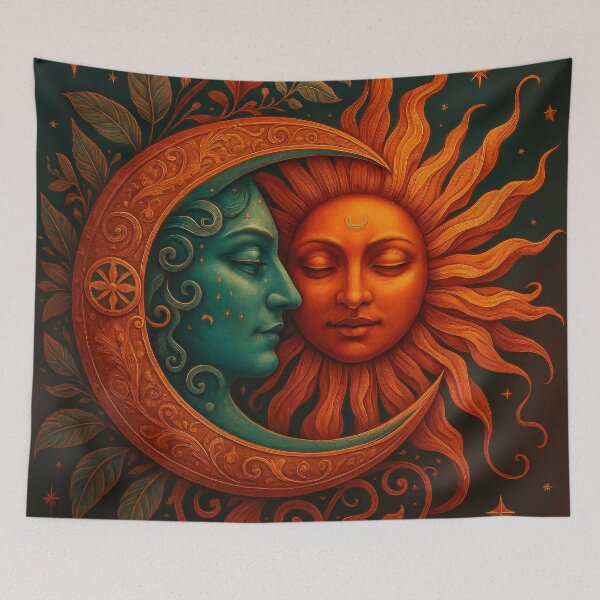 Item preview, Cosmic Sun and Moon designed and sold by Kaleidoscope Print.