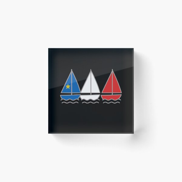 Item preview, Acadian Flag Three Sailboat Maritime Pride Flag for L'Acadie designed and sold by TheTrendsDesk.