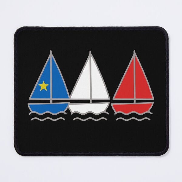 Item preview, Acadian Flag Three Sailboat Maritime Pride Flag for L'Acadie designed and sold by TheTrendsDesk.