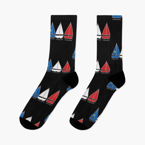 Item preview, Acadian Flag Three Sailboat Maritime Pride Flag for L'Acadie designed and sold by TheTrendsDesk.