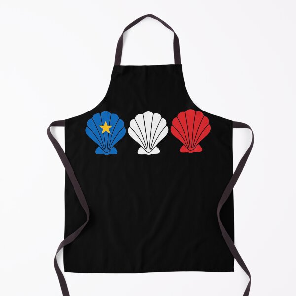 Item preview, Acadian Flag Scallop Shell Maritime Pride Blue, White & Red Scallop Shell for L'Acadie designed and sold by TheTrendsDesk.