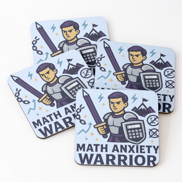 Item preview, Math Anxiety Warrior Motivational Math Student Teacher Gift designed and sold by Feline Rockstars.