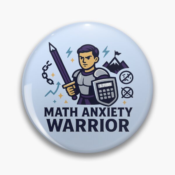 Item preview, Math Anxiety Warrior Motivational Math Student Teacher Gift designed and sold by Feline Rockstars.