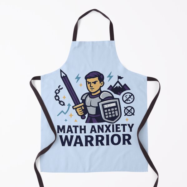 Item preview, Math Anxiety Warrior Motivational Math Student Teacher Gift designed and sold by Feline Rockstars.