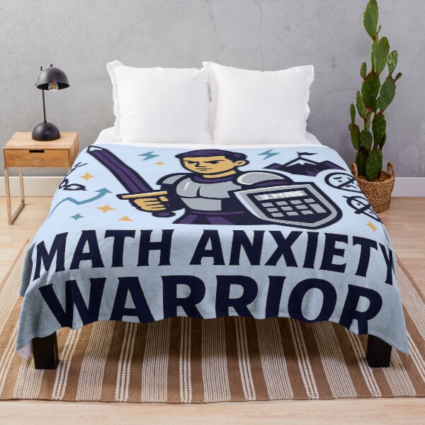Item preview, Math Anxiety Warrior Motivational Math Student Teacher Gift designed and sold by Feline Rockstars.