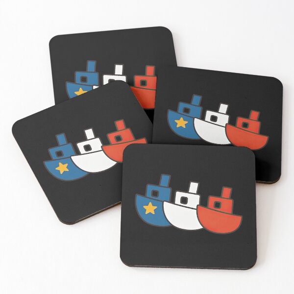 Item preview, Acadian Flag Fishing Boat Maritime Pride Blue, White & Red Fishing Boats for L'Acadie designed and sold by TheTrendsDesk.