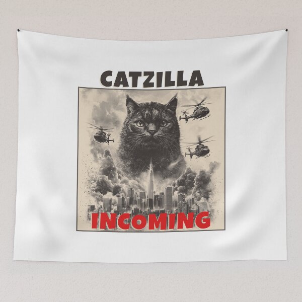 Item preview, Catzilla, Monster Cat designed and sold by Sleepy Cat Design.
