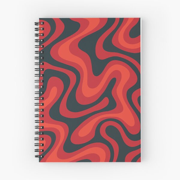 Item preview, Liquid Lava Fire Trippy Wave Pattern in Red Orange Black designed and sold by LOVE, AMY.