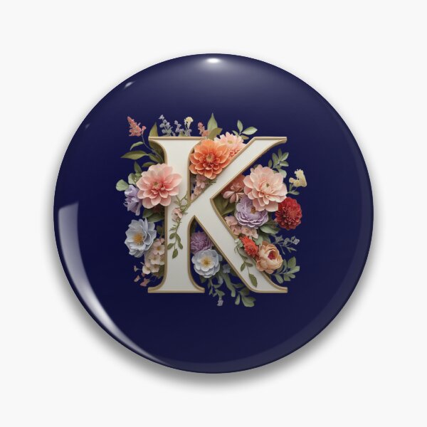 Item preview, Elegant Floral Monogram Letter K – Botanical Initial with Peonies, Roses & Dahlias | Personalized Gift & Feminine Decor designed and sold by AmenAlways.