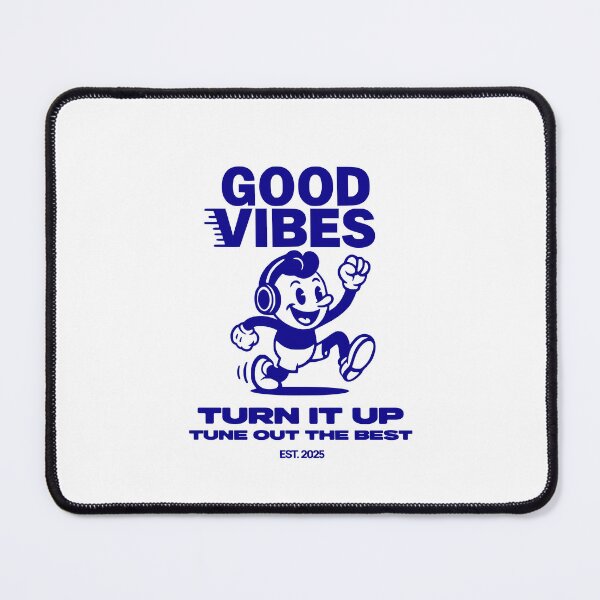 Item preview, good vibes retro runner music motif designed and sold by nkhookysun.