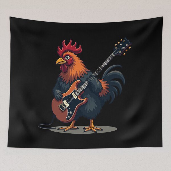 Item preview, Rocking rooster with guitar designed and sold by Hans-Design.