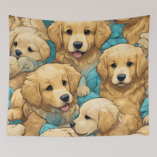 Item preview, Golden Retriever Puppies Delight designed and sold by Wags & Tails.