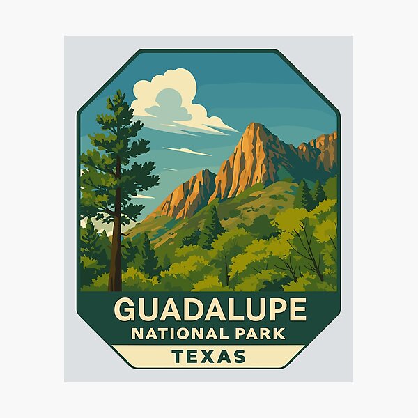 Item preview, Guadalupe Mountains National Park Retro Sticker designed and sold by Ismeal Von.