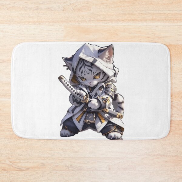 Item preview, Samurai Warrior Cat – Epic Anime Ninja Kitty in Battle Armor designed and sold by Dyan4.