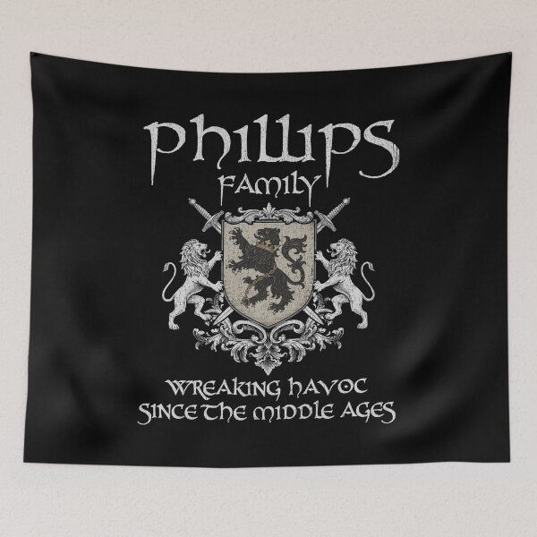 Item preview, Phillips Family Crest – Medieval Heritage Emblem for Ancestry Lovers & Vintage Style Fans designed and sold by 9X FR.