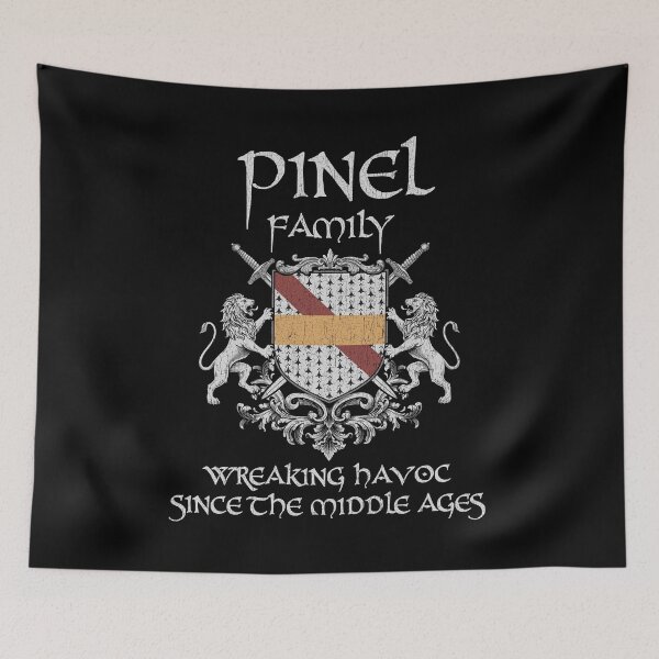 Item preview, Pinel Family Crest – Medieval Heritage Emblem for Ancestry Lovers & Vintage Style Fans designed and sold by 9X FR.