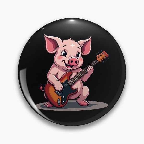 Artikelvorschau, Rockendes Schwein mit Gitarre entworfen und verkauft von Hans-Design.