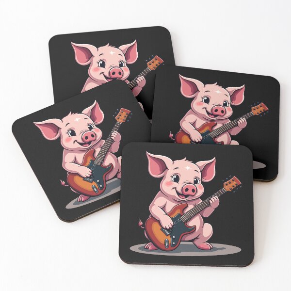 Artikelvorschau, Rockendes Schwein mit Gitarre entworfen und verkauft von Hans-Design.
