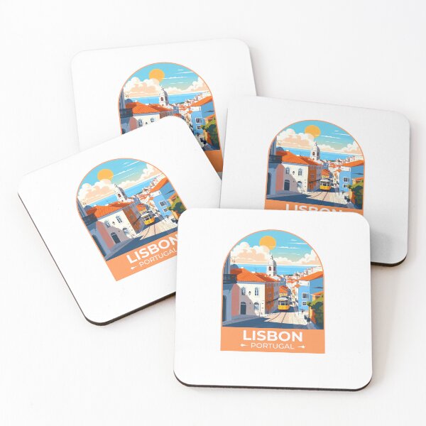 Item preview, A Vintage Travel Art of Lisbon - Portugal Postcard designed and sold by TulipaGraphics.