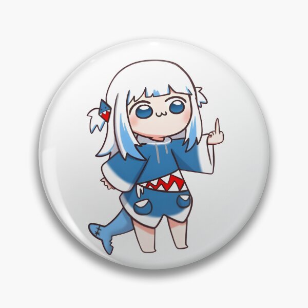 Item preview, Sassy Shark Girl – Chibi Meme Anime Style Attitude Art- Gura designed and sold by Dyan4.