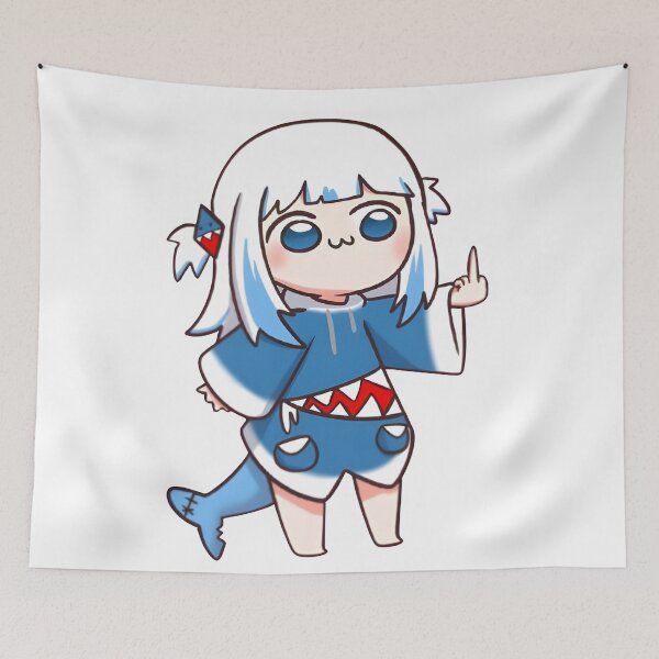 Item preview, Sassy Shark Girl – Chibi Meme Anime Style Attitude Art- Gura designed and sold by Dyan4.