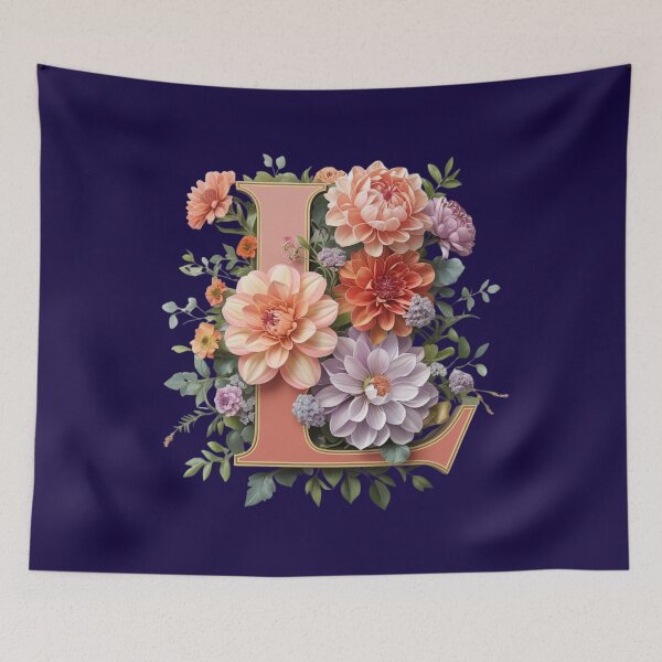 Item preview, Elegant Floral Monogram Letter L – Botanical Initial with Peonies, Roses & Dahlias | Personalized Gift & Feminine Decor designed and sold by AmenAlways.