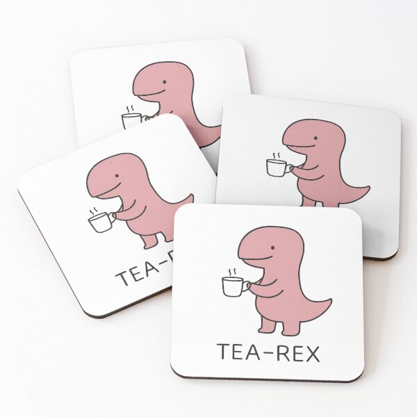 Item preview, Tea-Rex Dinosaur Drinking Tea Cute Funny Pun Illustration – Perfect Gift for Tea Lover designed and sold by StickerHavenn.