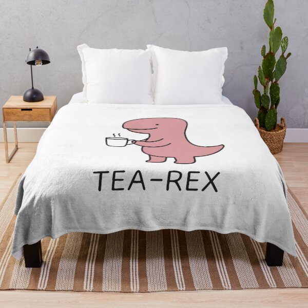 Item preview, Tea-Rex Dinosaur Drinking Tea Cute Funny Pun Illustration – Perfect Gift for Tea Lover designed and sold by StickerHavenn.