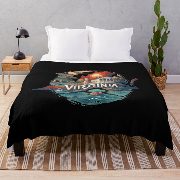 Item preview, Virginia retro travel map of United States designed and sold by CleanDecor.