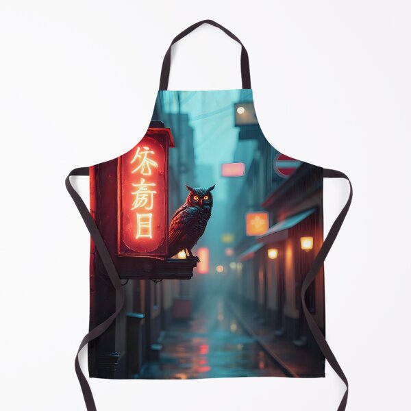 Item preview, Nocturnal Sentinel in Neon Alley designed and sold by oanaunciuleanu.