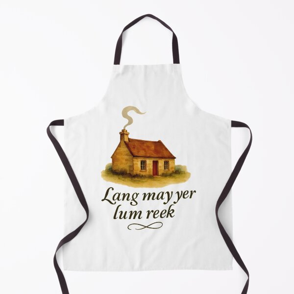 Item preview, Scottish Blessing Lang May Yer Lum Reek Traditional Cottage Design, Slang Humour designed and sold by EdgyEdgeArt.