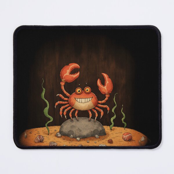 Item preview, Happy Crab on the Rock designed and sold by Whimsical Hug.
