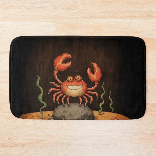 Item preview, Happy Crab on the Rock designed and sold by Whimsical Hug.