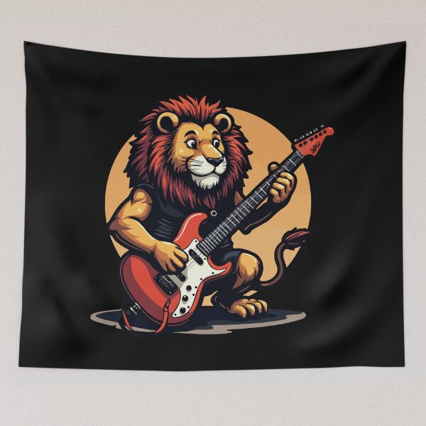 Item preview, Rocking lion with guitar designed and sold by Hans-Design.