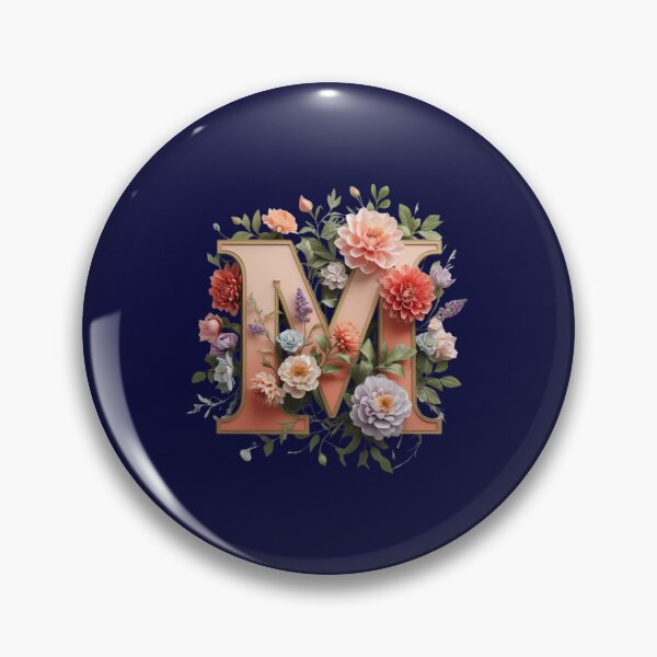 Item preview, Elegant Floral Monogram Letter M – Botanical Initial with Peonies, Roses & Dahlias | Personalized Gift & Feminine Decor designed and sold by AmenAlways.